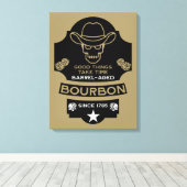 Bourbon Whiskey Art Canvas Afdruk (Insitu (Houten vloer))