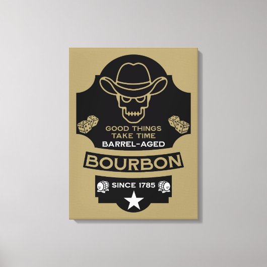 Bourbon Whiskey Art Canvas Afdruk (Voorkant)