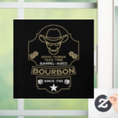 Bourbon Whiskey Art Raamsticker (Huis)