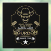 Bourbon Whiskey Art Raamsticker (Vel 3)