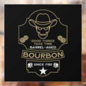 Bourbon Whiskey Art Raamsticker (Vel 2)