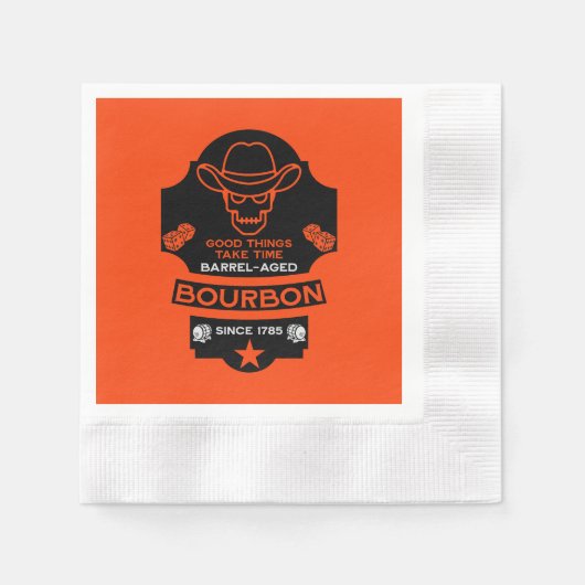 Bourbon Whiskey Art Servet (Voorkant)