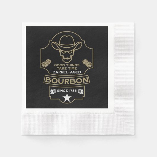 Bourbon Whiskey Art Servet (Voorkant)
