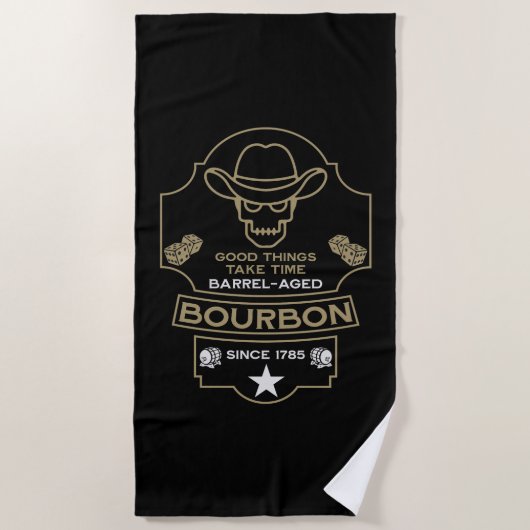 Bourbon Whiskey Art Strandlaken (Voorkant)