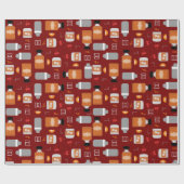 bourbon-whiskeypatroon cadeaupapier (Vlak)