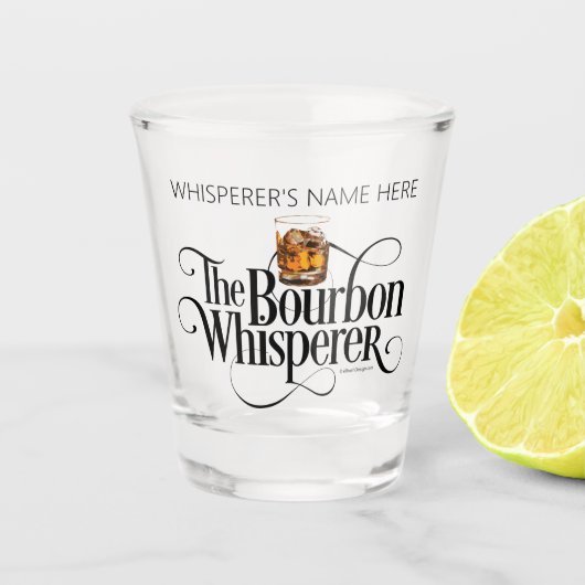 Bourbon Whisperer (gepersonaliseerd) heet glas (Voorkant)