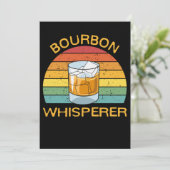 Bourbon Whisperer Whiskey Bourbon Drink Gift Bedankkaart (Staand voorkant)