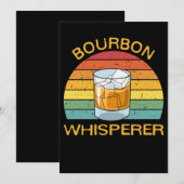 Bourbon Whisperer Whiskey Bourbon Drink Gift Bedankkaart (Voorkant / Achterkant)