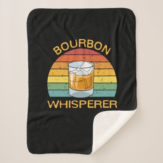 Bourbon Whisperer Whiskey Bourbon Drink Gift Sherpa Deken (Voorkant)