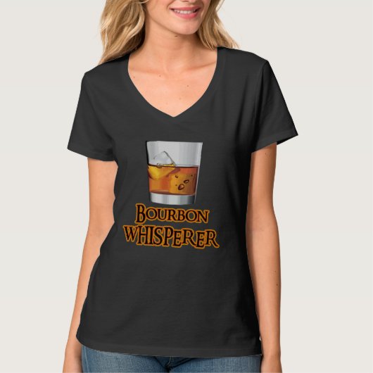 Bourbon Whisperer   Whiskey Themed  Drinking T-shirt (Voorkant)