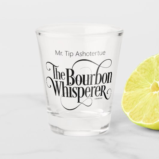 Bourbonfluisteraar (gepersonaliseerd) shot glas (Voorkant)