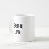 Bourbonliefhebber grappige koffiemok  (Voorkant links)