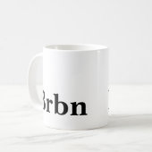 Bourbonliefhebber zwart en wit koffiemok (Voorkant links)