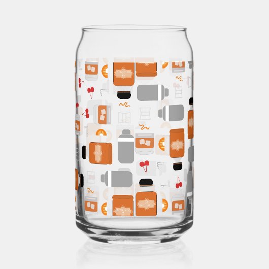 bourbonpatroon blikvorm glas (Links)