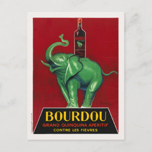 Bourdou Grand Quinquina Apéritif Frankrijk Vintage Briefkaart