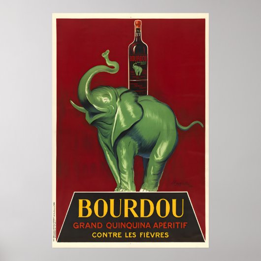 Bourdou Vintage Aperitif Poster (Voorkant)