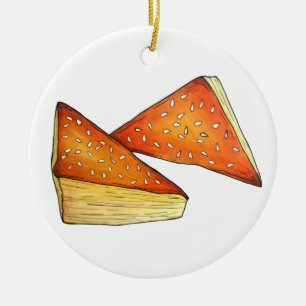Bourekas Savory Pastry Israëlische voedseljoodse C Keramisch Ornament