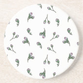Bourgeon de Fleur - Rose et vert - Floral Motif Zandsteen Onderzetter (Voorkant)