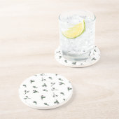 Bourgeon de Fleur - Rose et vert - Floral Motif Zandsteen Onderzetter (Zijkant)