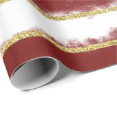 Bourgogdpenseelstreken met glitter wrapping paper cadeaupapier (Rol Hoek)
