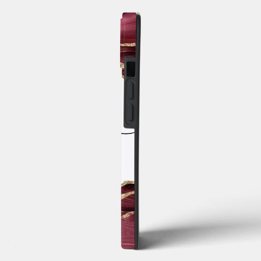 Bourgoglitter marmer Hoesje-Mate iPhone case (Achterkant / Links)