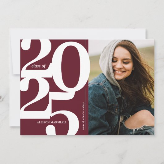 Bourgogne 2025 Foto Afstudeerfeest Kaart (Voorkant)