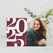 Bourgogne 2025 Foto Afstudeerfeest Kaart (Staand voorkant)