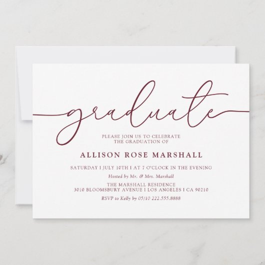 Bourgogne 2025 Foto Afstudeerfeest Kaart (Achterkant)