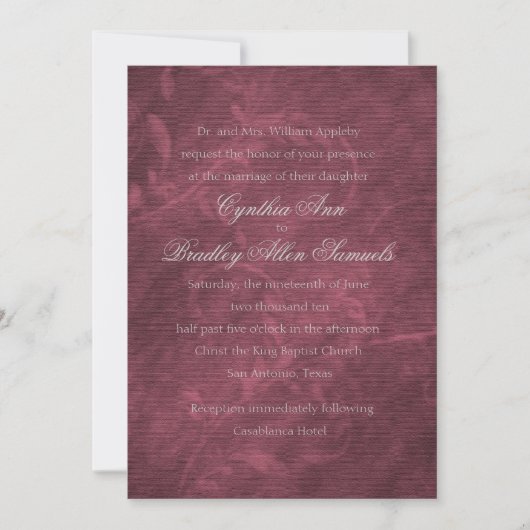 Bourgogne Acanthus Vine Kaart (Voorkant)