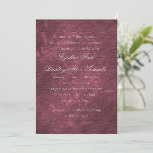 Bourgogne Acanthus Vine Kaart (Staand voorkant)