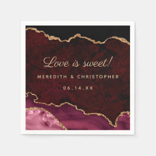 Bourgogne Agaat bruiloft Servet