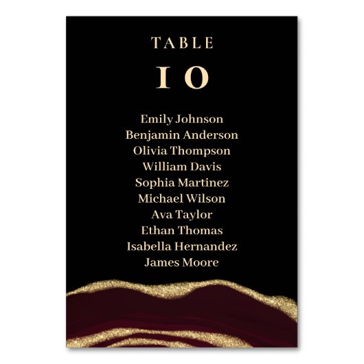 Bourgogne agaat edelsteen zwart Tafel Kaart (Voorkant)