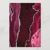 Bourgogne Agaat Zilveren Script Marine Blauwe brui Menu (Achterkant)