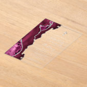 Bourgogne Agaat Zilveren Tekst Eerste Heilige Comm Acryl Uitnodigingen (Laagn)