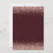 Bourgogne Alle leeftijden Roos Gold Pink Glitter Kaart (Achterkant)
