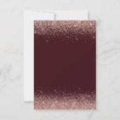 Bourgogne Alle leeftijden Roos Gold Pink Glitter Kaart (Achterkant)