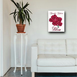Bourgogne Anemone Bloemen - Adem, Geloof Acryl Bord