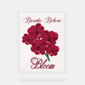  Bourgogne Anemone Bloemen - Adem, Geloof Acryl Bord (Voorkant)