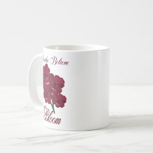  Bourgogne Anemone Bloemen - Adem, Geloof Koffiemok (Voorkant links)