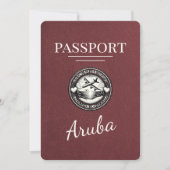 Bourgogne Aruba Passport Bewaar de datum Save The Date (Voorkant)