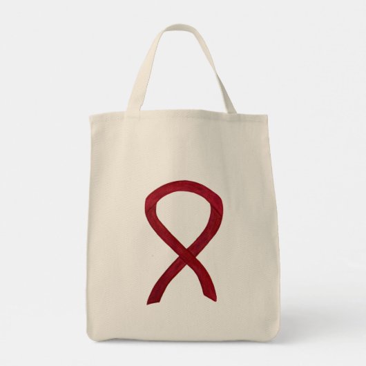 Bourgogne Awareness Ribbon Custom Art Canvas tas (Achterkant)