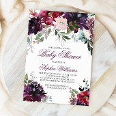 Bourgogne Baby shower Invitation Kaart