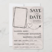 Bourgogne Bahamas Paspoort Bewaar de datum Save The Date (Achterkant)