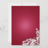 Bourgogne Baroque Lacy Floral Kaart (Achterkant)