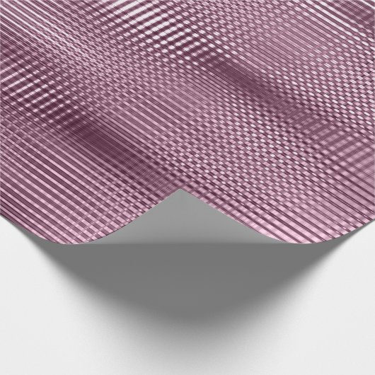 Bourgogne Beetrot Metallic Grill Stripe Minimal Lu Cadeaupapier (Hoek)