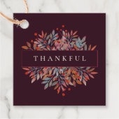 Bourgogne bessen & bladeren  botanische bedankjes labels (Voorkant)