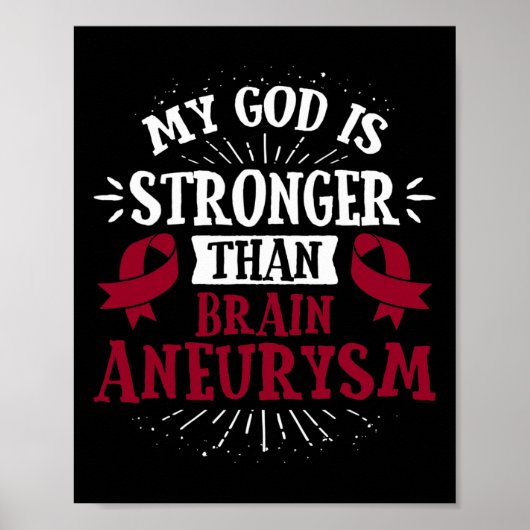 Bourgogne Bewustzijnslint - Hersenaneurysma Poster (Voorkant)