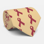 bourgogne-bewustzijnslint op amber bruin stropdas (Opgerold)