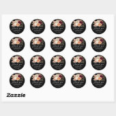 Bourgogne Black Floral Wedding Dank u Sticker (Vel)