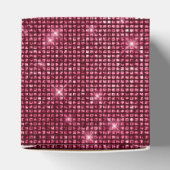 Bourgogne & Black Shimmer Monogram - Jouw naam toe Bedankdoosjes (Bovenkant)